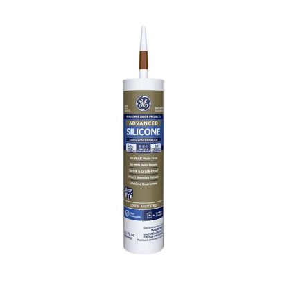 GE 2813701 Advanced Window and Door Caulk Sealant, 10.1 Ounce