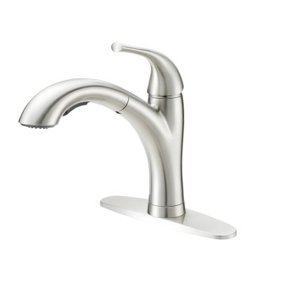 Boston Harbor TOBI21040010NP Pull-Out Kitchen Faucet, Metal/Plastic