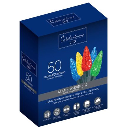 Celebrations 46191-71 LED String Christmas Lights, 16 Feet