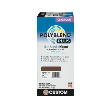 Custom Building Products PBPG64610 Polyblend Non-Sanded Grout, Coffee Bean, 10 lb