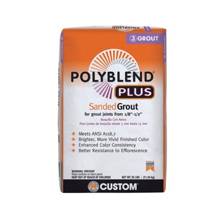 Custom Building Products PBPG64025 Polyblend Sanded Grout, Arctic White, 25 lb