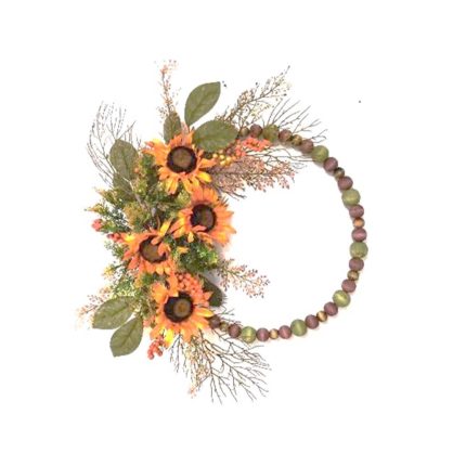 Celebrations B-22196 P Sunflower Harvest Wreath, 22 Inch