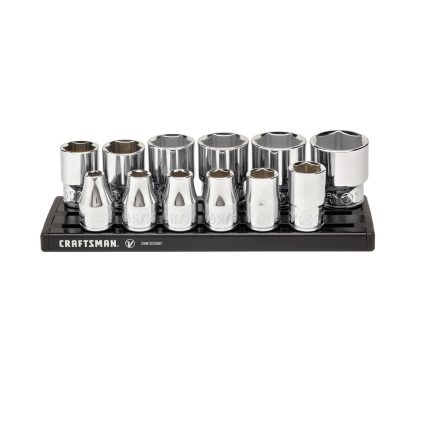 Craftsman CMMT17330V SAE 6 Point Socket Set, 3/8 inch
