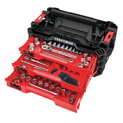 Craftsman CMMT99206 VersaStack Metric and SAE Mechanic Tool Set, Steel