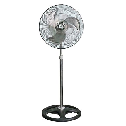 Comfort Zone CZHVP18EX Adjustable Oscillating Pedestal Fan, Black/Silver