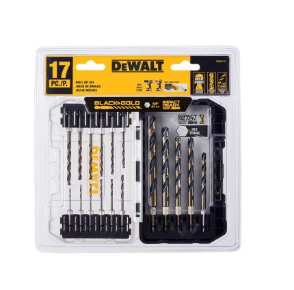 DeWalt DWAH1117 Impact Ready Drill Bit Set, High Speed Steel