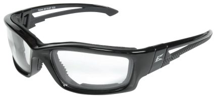 Edge Eyeware SK111-SP Kazbek Safety Glasses, Black Frame