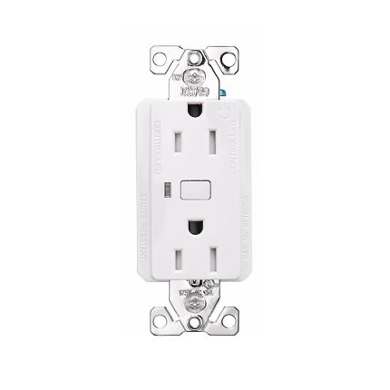 Eaton WFTRCR15-W-SP-L Wi-Fi Smart Duplex Receptacle, White, 15 Amp
