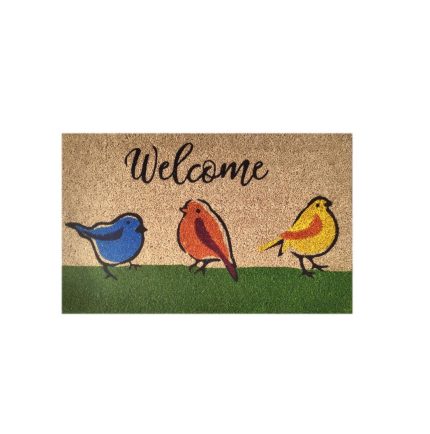 First Concept FC-72028 Welcome Birds Coir Door Mat, Multicolored