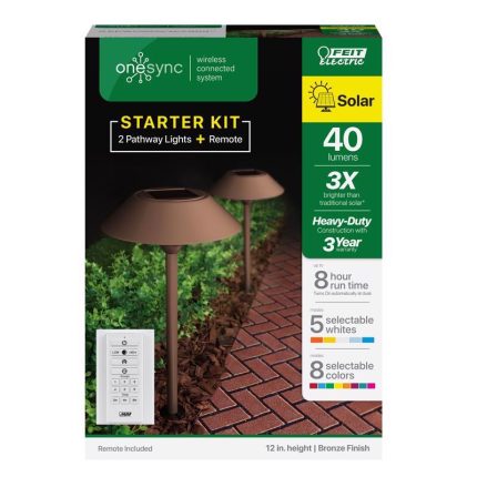 Feit Electric PATHSYNC/SOLBZ2 OneSync LED Pathway Light, 40 Watts