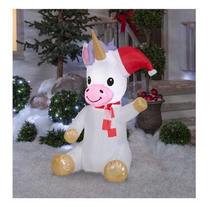 Gemmy 113728 Airblown Sitting Unicorn Inflatable