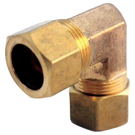 Homeplus+ 6JC121010711012 Compression 90 Degree Elbow, Brass