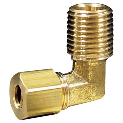 Homeplus+ 6JC121010711023 Compression 45 Degree Street Elbow, Brass