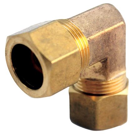 Homeplus+ 6JC121010711013 Compression 90 Degree Elbow, Brass