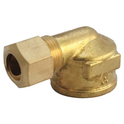 Homeplus+ 6JC121010711039 Compression 90 Degree Elbow, Brass