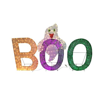 Hometown Holidays 72725 Pre-Lit 3D Halloween Ghost with Boo, Multicolor