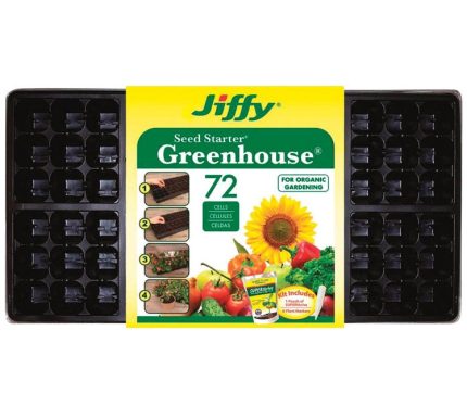 Jiffy T72HST Greenhouse Seed Starter Tray, Black