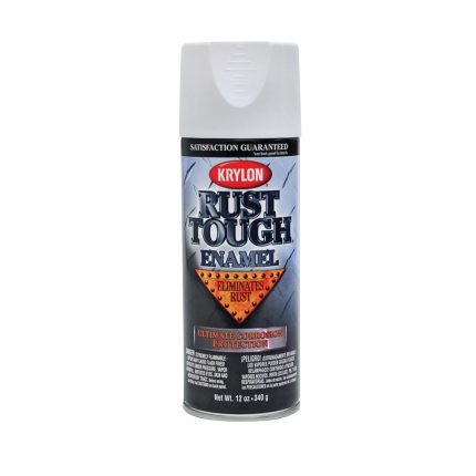 Krylon K09219007 Rust-Preventative Enamel Paint, White, 12 oz