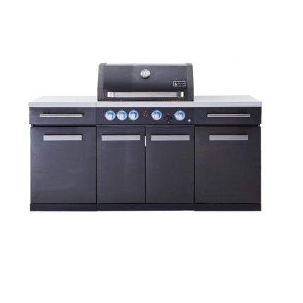 Mont Alpi MA-957 Natural Gas/Propane Grill, Black/Silver
