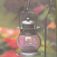 Mintcraft GB-8132 Pink & Bronze Candle Lantern, 7-3/4H x 3-1/4W x 3-1/2D