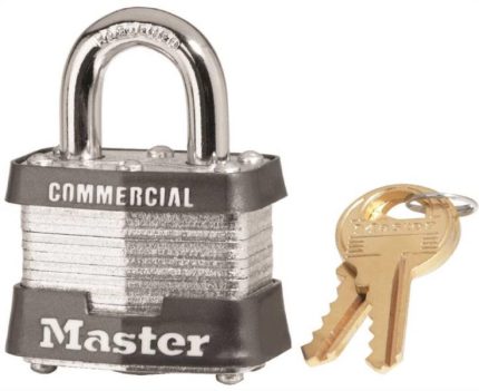 Master Lock 3KA3202 Laminated Padlock, Steel, 9/32 x 3/4 X 5/8