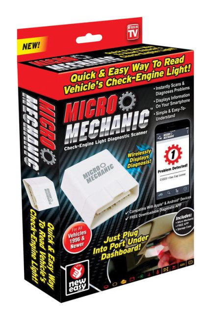 Micro Mechanic MM-MC12/4 As Seen On TV Automotive Diagnostic Tool, Plastic, Black/White
