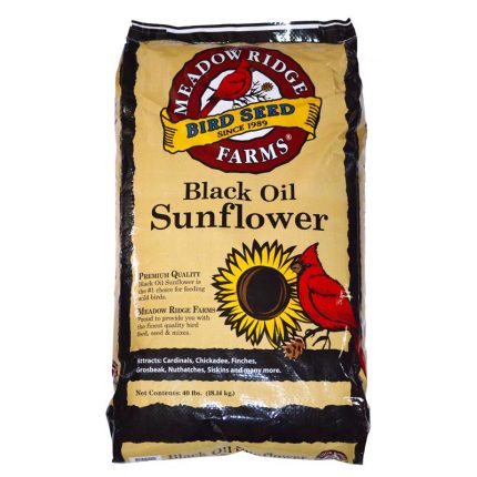 Meadows Ridge Farms B200040 Black Oil Sunflower Bird Seed, 40 Lbs