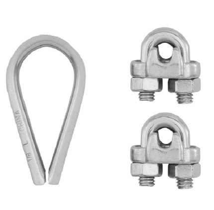 National Hardware N100-349 Cable Clamp Kit, Stainless Steel