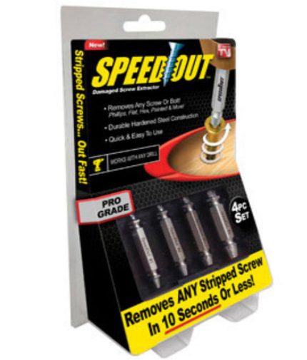 Ontel products1000246 Speed Out Damaged Screw Extractor, 4 Piece