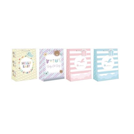 Paper Images EGBT3A-8 Baby 2 Christmas Gift Bag, Assorted Color