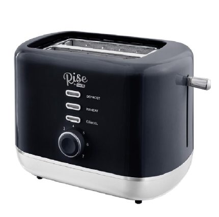 Rise by Dash RTT200GBBK06 2 Slot Toaster, Black