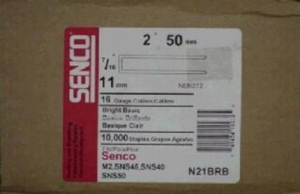 Senco N21BRB Crown X2 Bb Staples, 16 x 7/16