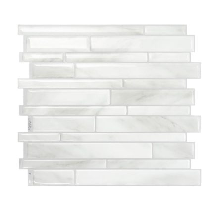 Smart Tiles SM1119G-04-QG Wall Tile, Gray/White