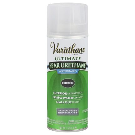 Varathane 250181 Ultimate Water-Based Spar Urethane Spray, Crystal Clear, 11.25 Oz