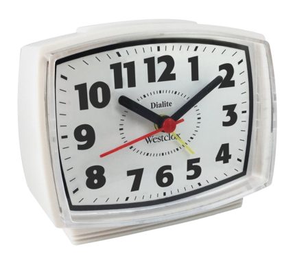Westclox 22192 Electric Alarm Clock, White Case
