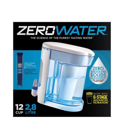 ZeroWater ZP12RR Water Filtration Pitcher, Blue/White